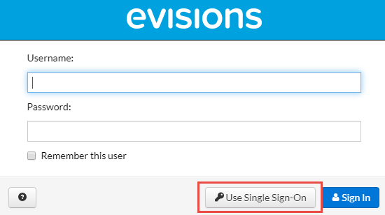 Image of the elauncher Sign In dialog with the Use Single Sign-On button highlighted.